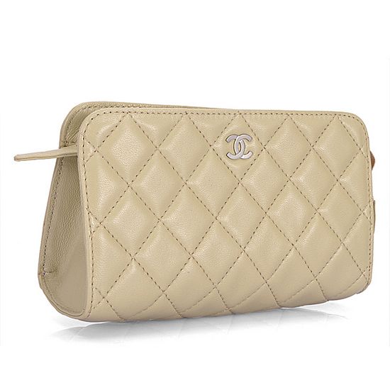 High Quality Chanel Cambon Cosmetie Pouch A31502 Apricot